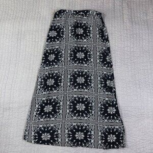 Kiss & Cry Skirt Women Medium Blue Bandana Maxi Skirt Boho Western